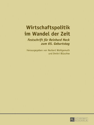 cover image of Wirtschaftspolitik im Wandel der Zeit